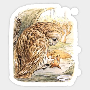 Mr. Brown Pins Squirrel Nutkin Down - Beatrix Potter Sticker